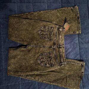 ROMWE Charcoal Acid Wash Denim